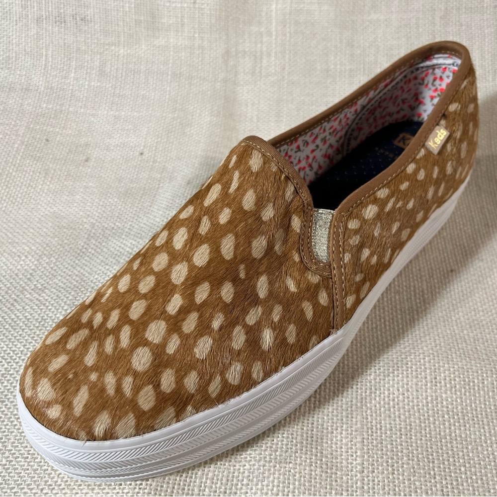 Keds x Anthropologie Limited Edition Triple Decker Slip-On Calf Hair NIB